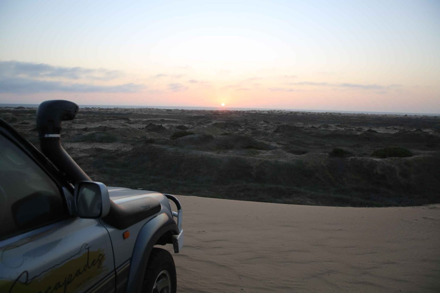 Namibian savanna landscape at golden hour